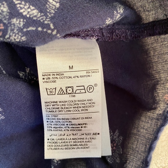 Printed square neck tiered blouse - Picture 3 of 4